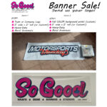 Heavy Duty BANNER! For your wall, shop, or at the track!